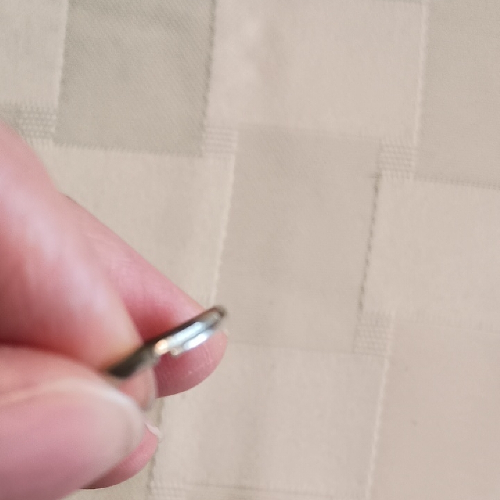 Adjustable Silver Tone Ring with Faux Diamond - Picture 6 of 6